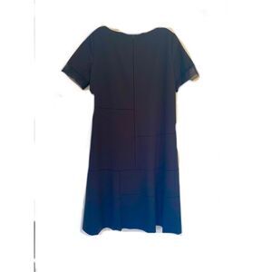 Lafayette 148 New York Black Short Sleeve Shift  Dress Sz S